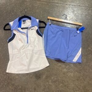Nike Dri-FIT Tennis Golf Skort Blue White Built-In Shorts Women’s XS
